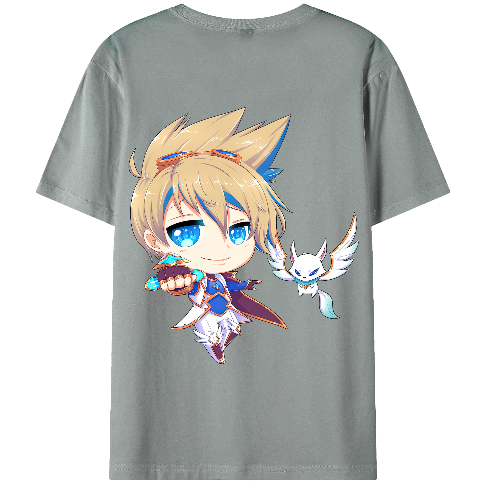 リーグ・オブ・レジェンド League of Legends LOL 綿100％ メンズ半袖Tシャツ（バックプリント） 通気性